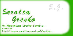sarolta gresko business card